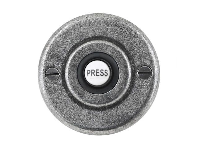 Finesse - Round Bell Push - Solid Pewter