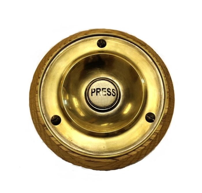 Period Solid Brass Victorian Foley Bell Push