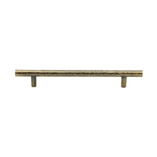 M.Marcus Heritage Brass T-Bar Cabinet Pull Hammered Design