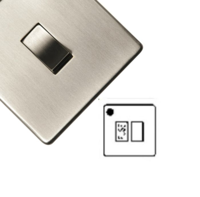 Heritage Elite Concealed Fix Studio Range 13 Amp Switched Fuse Spur With Neon  - Y05.236.sn