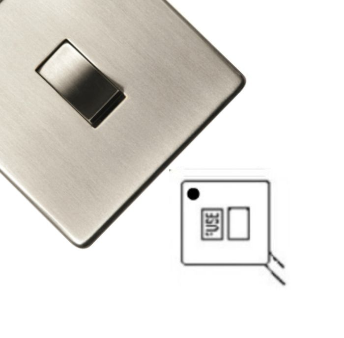 Heritage Elite Concealed Fix Studio Range 13 Amp Switched Fuse Spur With Neon & Cord Outlet  - Y05.238.sn