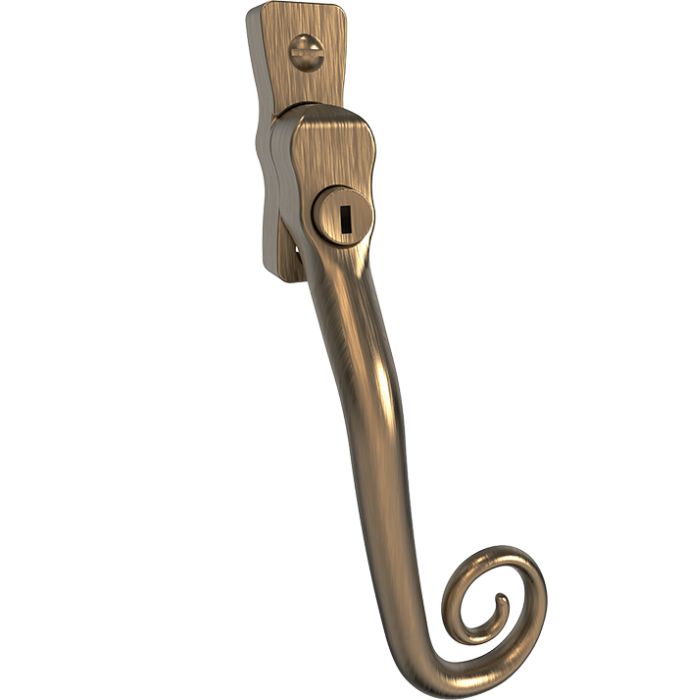 Carlisle Brass Mila Heritage Monkey Tail Casement Handle