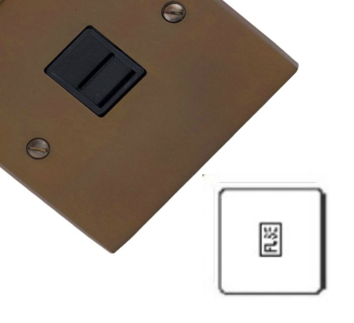 M.Marcus Heritage Brass - Contractor Plain Plate - Unswitched Spur (13 Amp) - Victorian Bronze