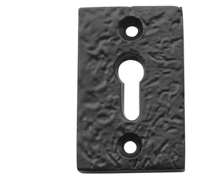 Frelan - Standard Profile Antique Rectangular Escutcheon - Black
