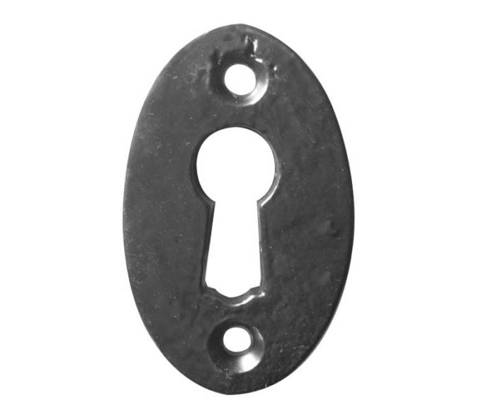 Frelan - Standard Profile Antique Oval Escutcheon - Black