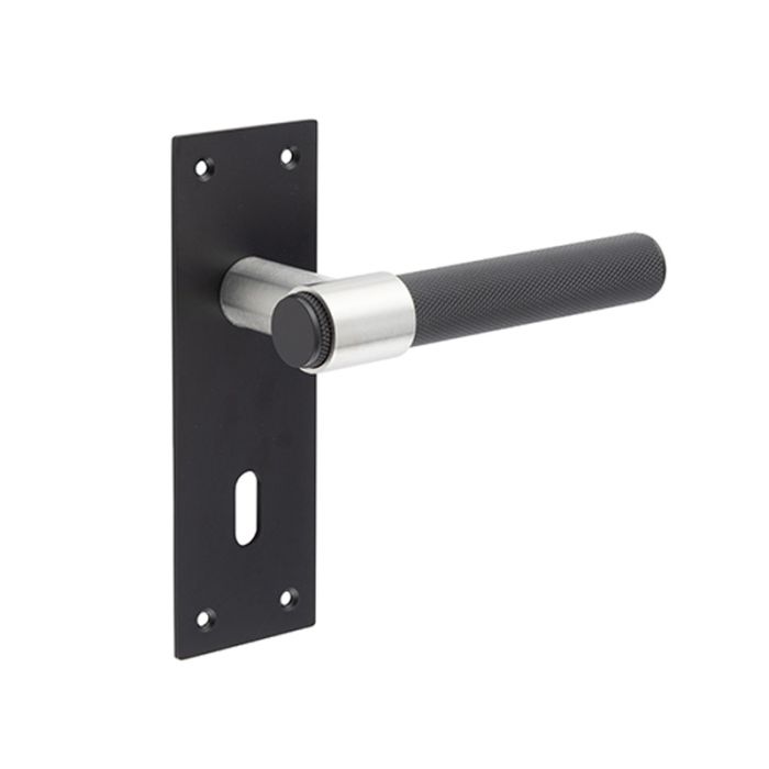 Frelan Nero T-Bar Door Handle on Backplate - Pair