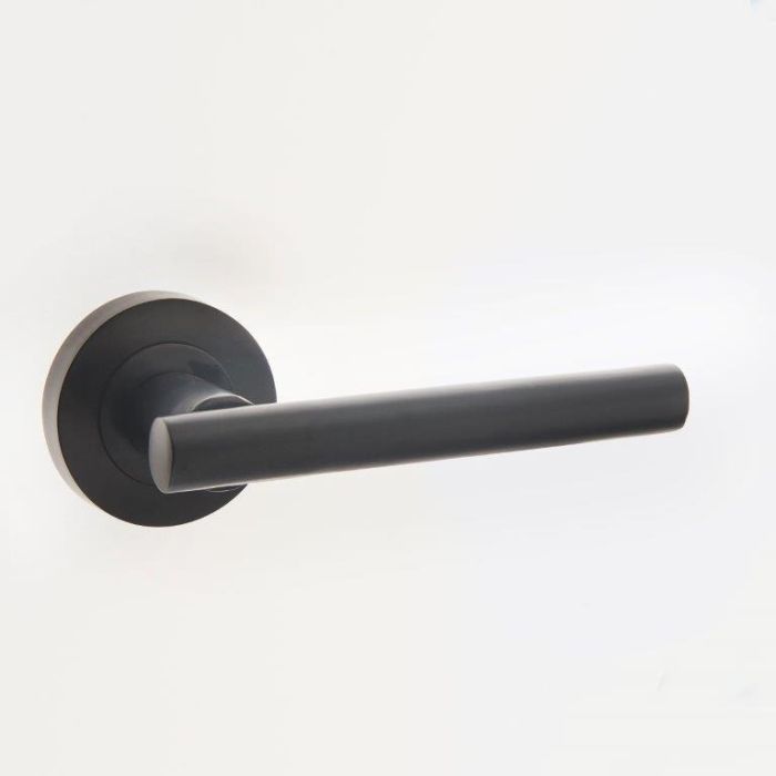 Frelan Nero Petra Lever Handle on Round Rose