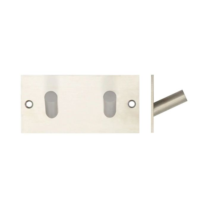 Frelan Double Robe Hook on Rectangular Backplate