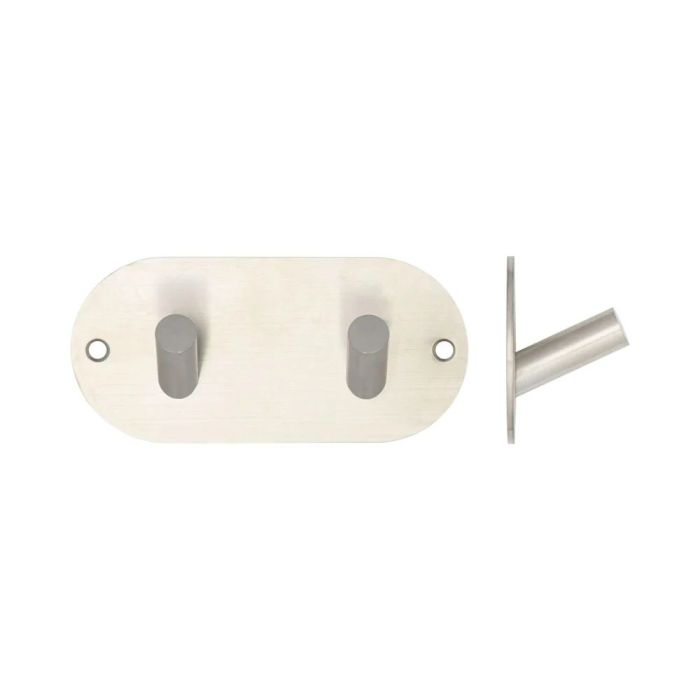 Frelan Double Robe Hook on Oval Backplate