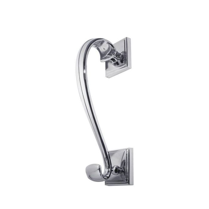 Frelan Sloane Scroll Door Knocker on Square Rose