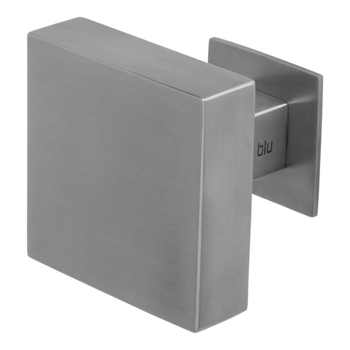 Blu Performance - Square Centre Door Knob - 316 Satin Stainless Steel