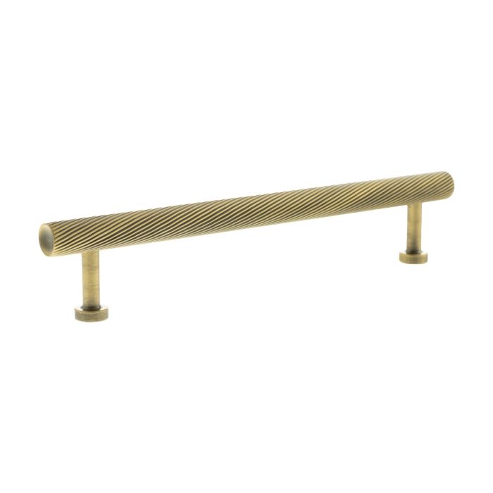 Atlantic Hardware Millhouse Brass Paddington Spiral T-Bar Cabinet Pull Handle
