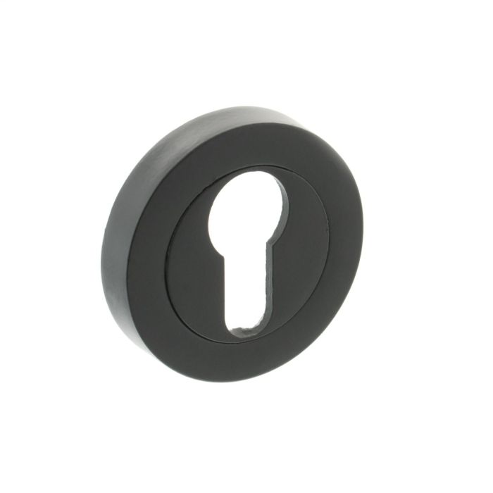 Atlantic Hardware Millhouse Brass Euro Escutcheons on Round Rose