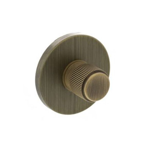 Atlantic Hardware Millhouse Brass Linear Turn and Release on Slimline Rose