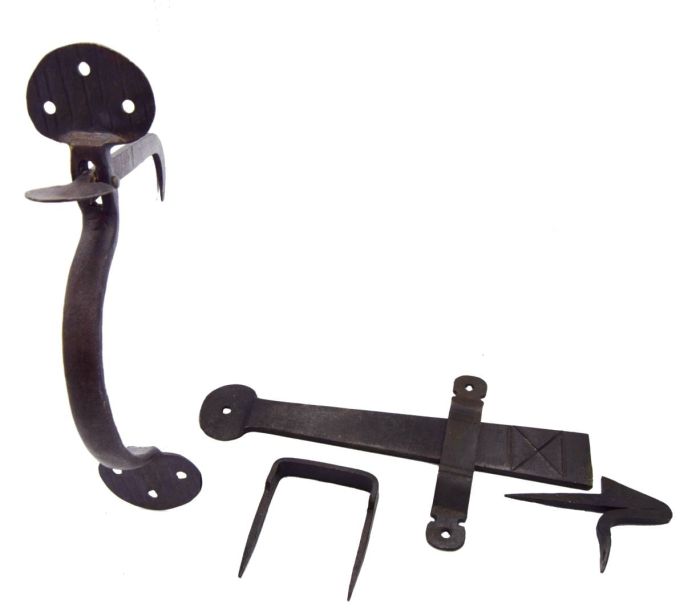 Handforged Suffolk Thumb Latch Set Beeswaxed PH-09c