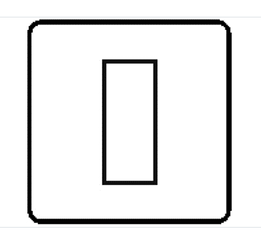 M.Marcus Heritage Brass - Elite Flat Plate - 1 Module Euro Plate - Antique Brass