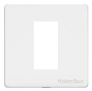 Heritage Brass Vintage Range Gloss White, XGL - 1 Module Euro Plate