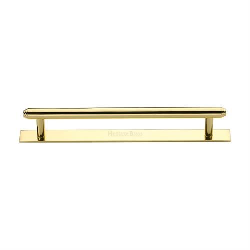 M.Marcus Heritage Brass Step Cupboard Handle on Backplate