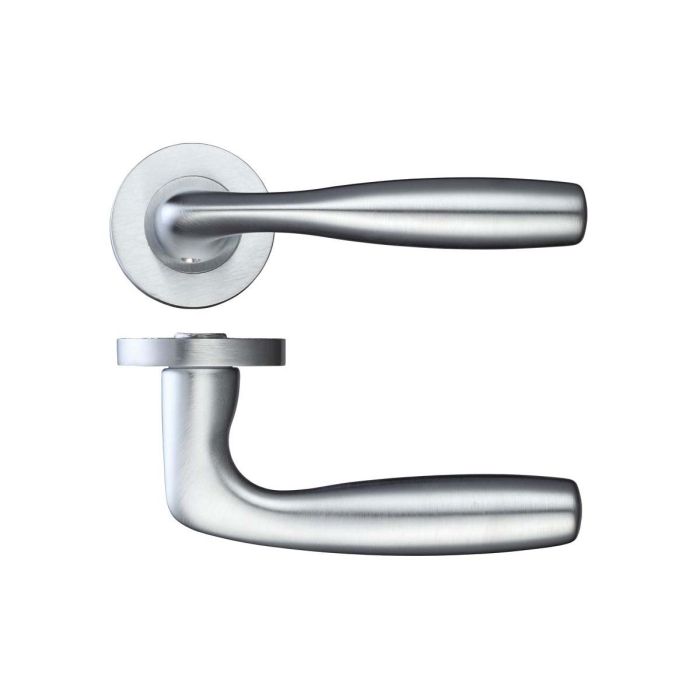 Zoo Hardware Rosso Maniglie Corvus Door Handle on Rose - Pair