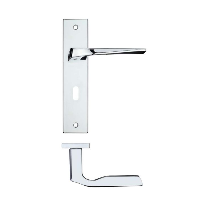 Zoo Hardware Rosso Maniglie Lyra Door Handle on Backplate - Pair