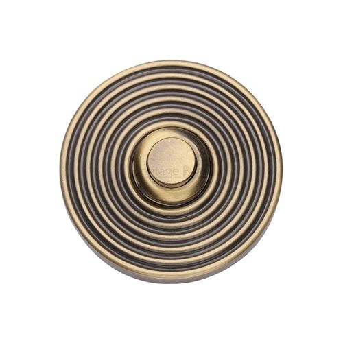 M.Marcus Heritage Brass Reeded Bell Push