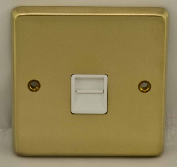Eurolite - Stainless Telephone Socket - Satin Brass