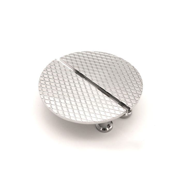 Spira Brass Diamond Half Moon Cupboard Handle - Pair