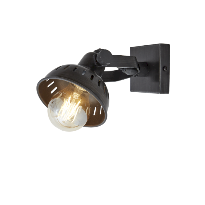 Industville - Single Swivel Spotlight Wall/Ceiling Light - Pewter