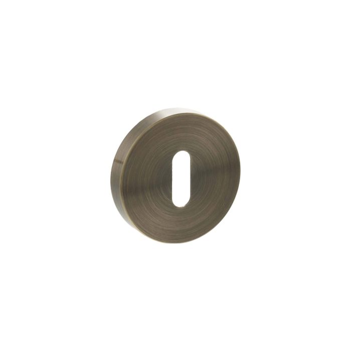 Atlantic Hardware Senza Pari Key Escutcheons on Minimal Round Rose