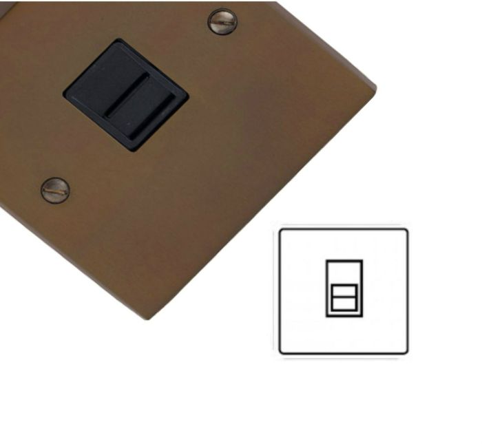 M.Marcus Heritage Brass - Contractor Plain Plate - 1 Gang RJ11 - Victorian Bronze