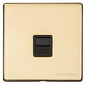 Heritage Brass Vintage Range Unlacquered Polished Brass, XUL - 1 Gang Secondary Line Socket