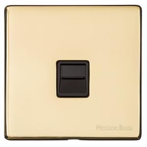 Heritage Brass Vintage Range Unlacquered Polished Brass, XUL - 1 Gang Master Line Socket