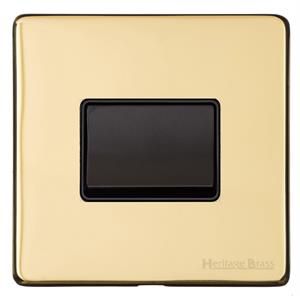 Heritage Brass Vintage Range Unlacquered Polished Brass, XUL - 6A Triple Pole Fan Isolator Switch