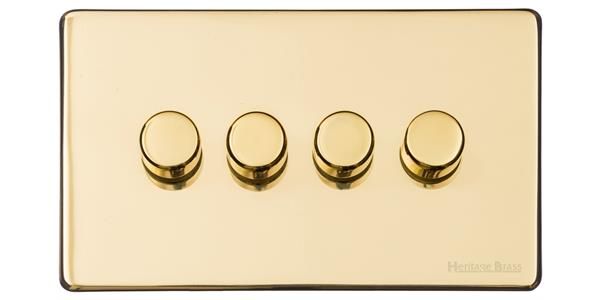 Heritage Brass Vintage Range Polished Brass, X01 - 4G Multi Location Primary Dimmer