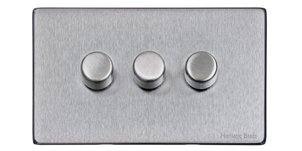 Heritage Brass Vintage Range Satin Chrome, X03 - 3G Multi Location Secondary Dimmer