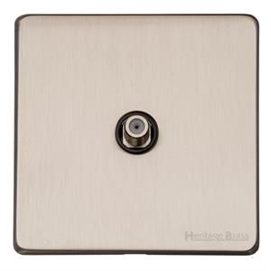 Heritage Brass Vintage Range Satin Nickel, X05 - 1 Gang Satellite Socket
