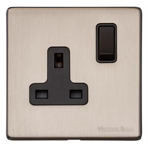 Heritage Brass Vintage Range Satin Nickel, X05 - Single Socket (13 Amp)