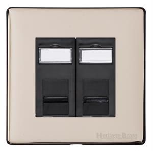 Heritage Brass Vintage Range Satin Nickel, X05 - 2 Gang Master Line Socket
