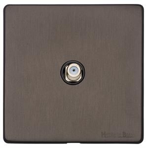 Heritage Brass Vintage Range Matt Bronze, X09 - 1 Gang Satellite Socket