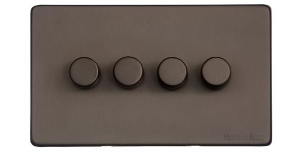 Heritage Brass Vintage Range Matt Bronze, X09 - 4G Multi Location Secondary Dimmer