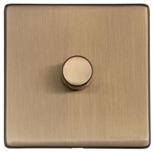 Heritage Brass Vintage Range Antique Brass, X91 - 1 Gang TED Dimmer (Compatible with LED Lamps)