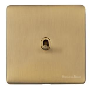 Heritage Brass Vintage Range Antique Brass, X91 - 1 Gang Intermediate Stockholm Toggle