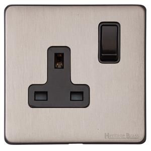 Heritage Brass Vintage Range Aged Pewter, XAP - Single Socket (13 Amp)