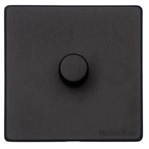 Heritage Brass Vintage Range Matt Black, XBK - 1 Gang TED Dimmer (Compatible with LED Lamps)