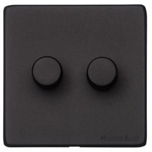 Heritage Brass Vintage Range Matt Black, XBK - 2G Multi Location Secondary Dimmer