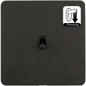 Heritage Brass Vintage Range Matt Black, XBK - 1 Gang Dimming Stockholm Toggle