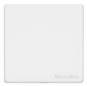 Heritage Brass Vintage Range Gloss White, XGL - Single Blank Plate