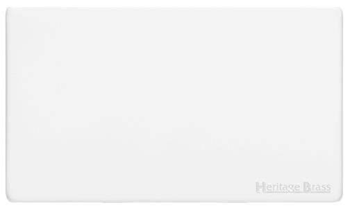 Heritage Brass Vintage Range Gloss White, XGL - Double Blank Plate