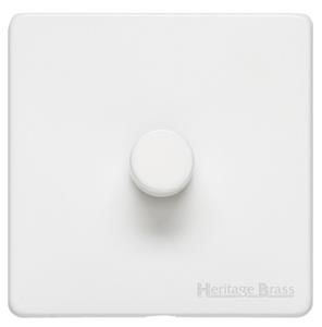 Heritage Brass Vintage Range Gloss White, XGL - 1 Gang Dimmer 400 watts (Compatible with halogen/ incandescent bulbs)
