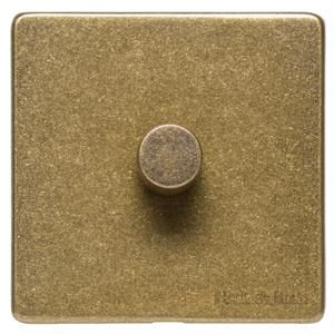 Heritage Brass Vintage Range Rustic Brass, XRB - 1 Gang Dimmer 250 watts (Compatible with halogen/ incandescent bulbs)